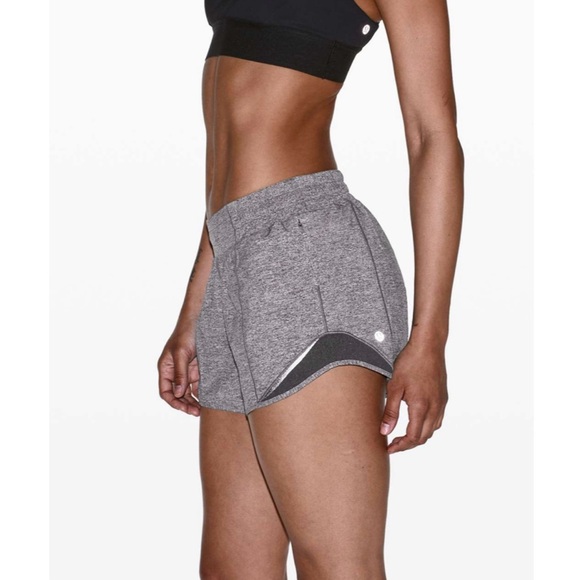 Lululemon Hotty Hot Short II *Long 4" Heather Lux Multi Black /Heathered Black - Picture 13 of 15